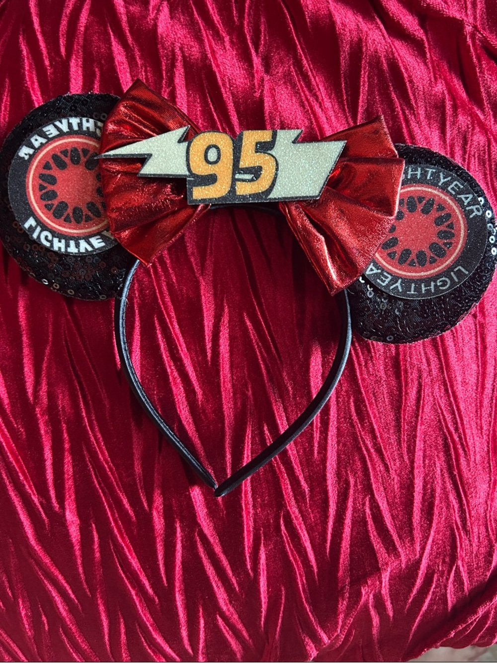 Disney Red Lightning McQueen 95 Minnie Ears Headband